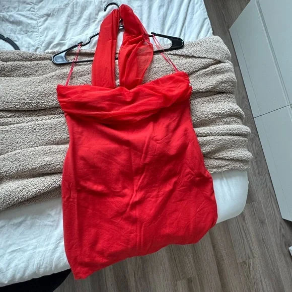 Superdown Red Strapless Bodycon Dress Night Out - Picture 2 of 4